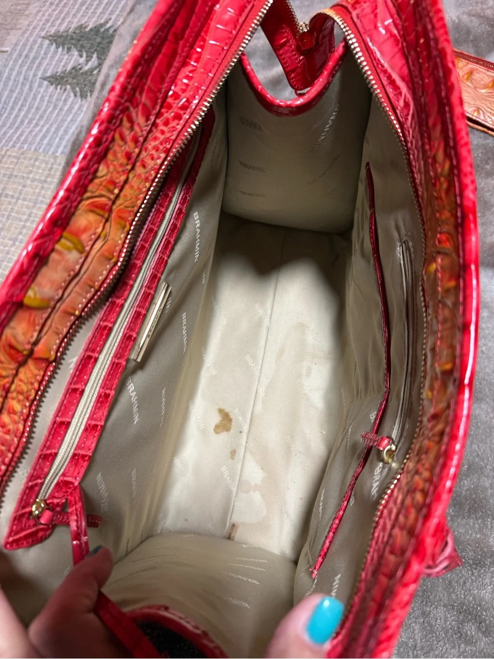 Brahmin Tia Tote in Infusion Ombré Melbourne with matching Brahmin Wallet.
